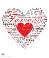 Forever Heart Typography Print