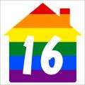 Rainbow Wheelie Bin House Sticker x3