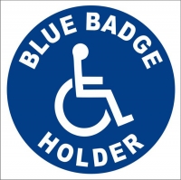 Vehicle Blue Badge Holder Wheelchair Decal