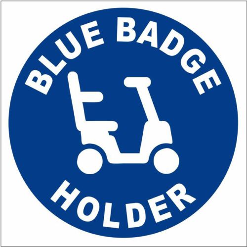 Vehicle Blue Badge Holder Scooter Decal