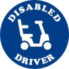 Vehicle Disabled Driver Scooter Decal