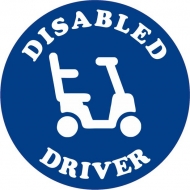 Vehicle Disabled Driver Scooter Decal