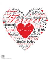 Forever Heart Typography Print