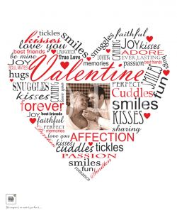 Valentine Photo Typography Print