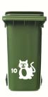 Wheelie Bin Cat 3 Sticker
