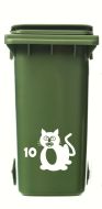 Wheelie Bin Cat 3 Sticker